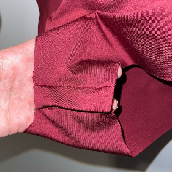 ZARA Rose Velvet Plunge Neckline Draped Going Out Bodysuit - Picture 4 of 6